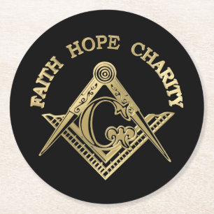 Masonic-symbool Ronde Kartonnen Onderzetter
