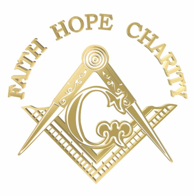 Masonic-symbool Staand Fotobeeldje (Voorkant)