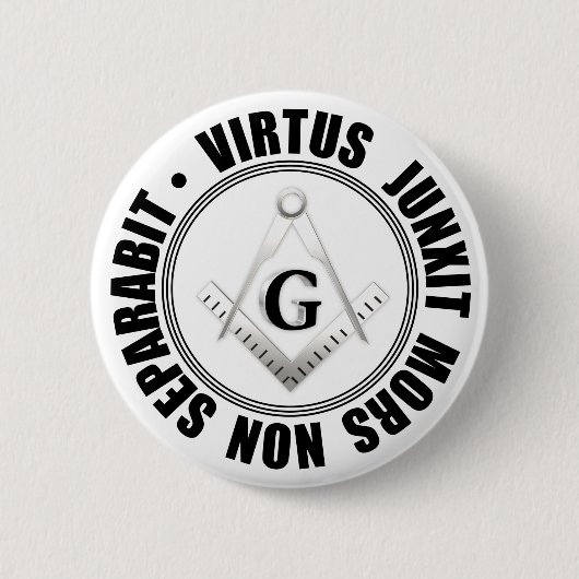 Masonic-symboolknop Ronde Button 5,7 Cm (Voorkant)