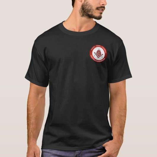 Masonic Tee Shirt Red (Voorkant)