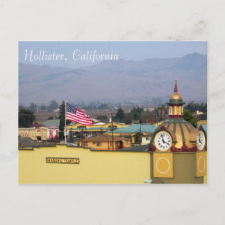 Masonic Temple Clock Tower in Hollister, CA Briefkaart