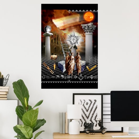 Masonic Tracing Board Poster (Thuiskantoor)