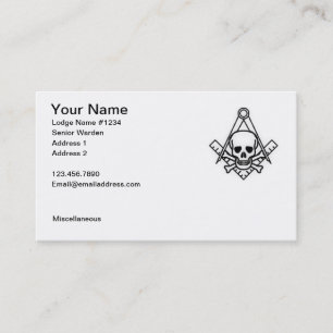 Masonic Visitekaartje 1