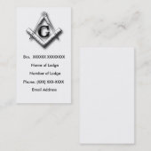 Masonic Visitekaartje 2 (Voorkant / Achterkant)