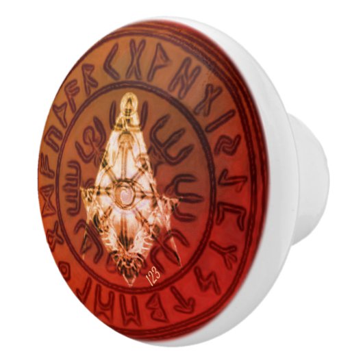 Masonic Warrior Keramische Knop (Rechts)