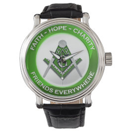 Masonic Watch Green Horloge