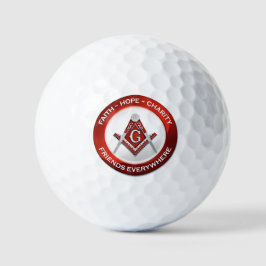 Masonieke Golfballen Rood