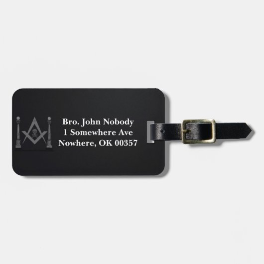 Masonisch Bagagelabel (Voorkant horizontaal)