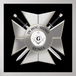 Masonisch kruis poster