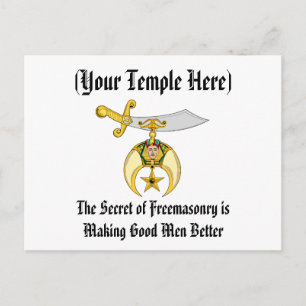 MASONISCH/SHRINERS EMBLEM BRIEFKAART