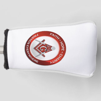 Masonische Golf Putter Hoes Rood Golfheadcover