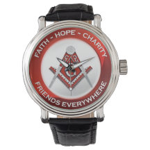 Masonische Horloge Rood
