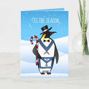 Masonische Kerstkaarten Vrijmetselaar Kerst Pengui Feestdagen Kaart