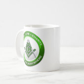 Masonische mok groen (Voorkant links)