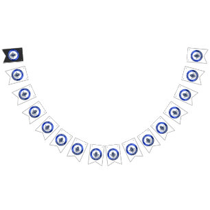 Masonische Vlaggenbanner Blauw Vlaggetjes