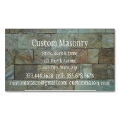 Masonry Brick Rock Stone Block Custom Magnetisch Visitekaartje (Voorkant)