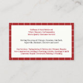 Masonry Chimney Carte de visite (Dos)