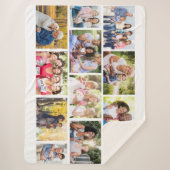 Masonry Grid 12 Photo Collage White Sherpa Deken (Voorkant)