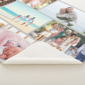 Masonry Grid 9 Foto Collage Light Gray Sherpa Deken (3/4)