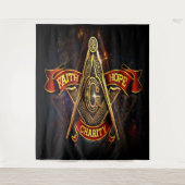 Masons Achtergrond Wandkleed (Voorkant)