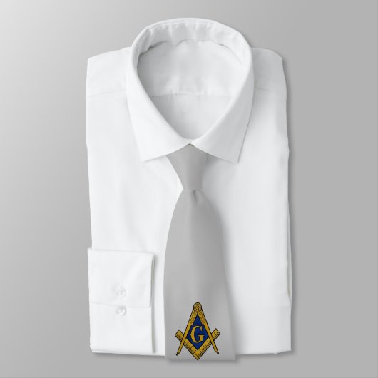 MASONS CRAVATE PERSONNALISÉE (argent) (Attaché)
