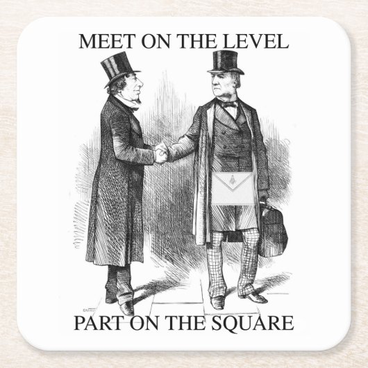 Masons Creed Vierkante Kartonnen Onderzetter (Voorkant)