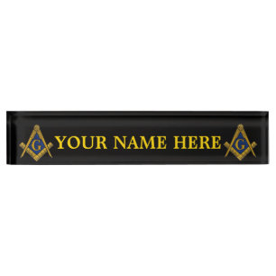 MASONS DESK NAME BORD NAAMBORDJE