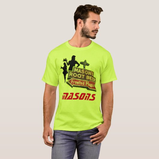 Masons-rootbierstandaard T-shirt (Voorkant volledig)