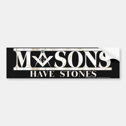 Masons Stenen Bumpersticker (Voorkant)