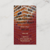 Masons, travailleurs de pierre cartes de visite (Dos)