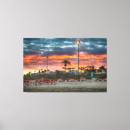 Maspalomas Sunset Canvas Afdruk (Voorkant)