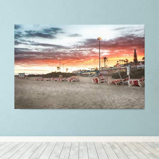 Maspalomas Sunset Canvas Afdruk (Insitu (Houten vloer))