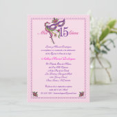 Masque 15 Quinceañera Invitation (Debout devant)