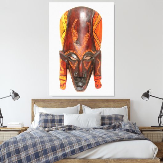 masque africain sculpté toile enveloppée (Insitu(Chambre))