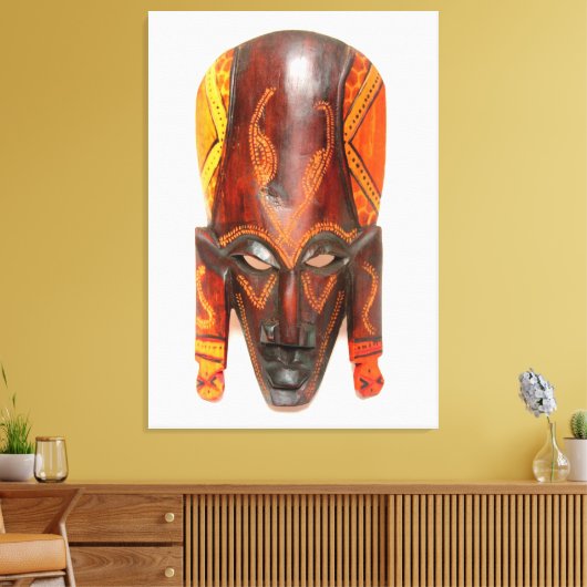 masque africain sculpté toile enveloppée (Insitu(Salon))
