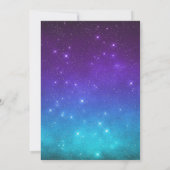 Masque aux plumes sarcelle et violettes Invitation (Dos)