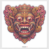 Masque Barong Autocollant – Balinais (Feuille)