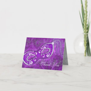 Masque de Bal Masqué Violet Mariage Merci