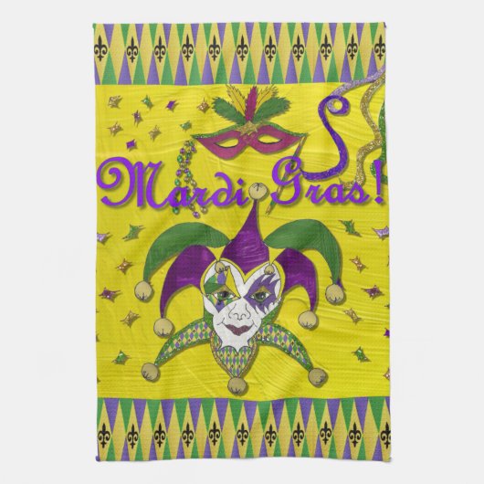 Masque de bouffon Mardi Gras Arlequin Torchons de (Vertical)