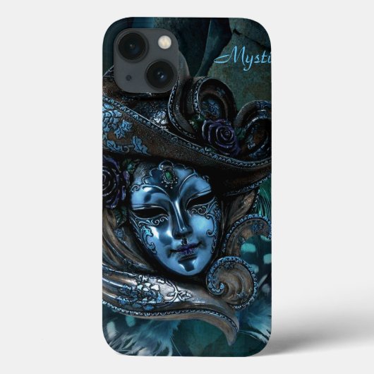 Masque de carnaval - coque ipad bleu Damas (Verso)