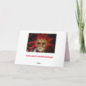 masque de carnaval vénitien carte de voeux (Dos)