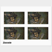 Masque de carnaval - Vert N Or Stickers Damask (Feuille)