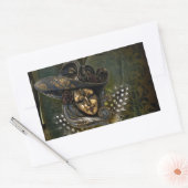 Masque de carnaval - Vert N Or Stickers Damask (Enveloppe)