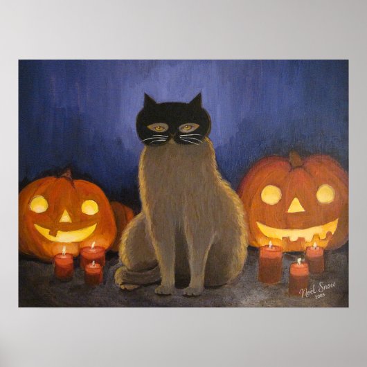 Masque de chat d'Halloween et décoration murale de (Devant)
