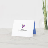 Masque de fête violet plumes Merci Cartes (Dos)