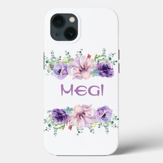 Masque de fleurs violettes Coque-Mate coque iphone (Verso)