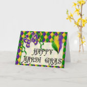 Masque de mardi gras et carte de voeux heureux de (Fleur jaune)