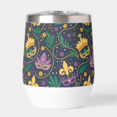 Masque de Mardi Gras Fleur-de-lis Violet Vert Or (Avant)