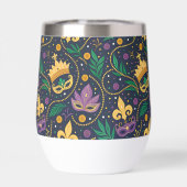 Masque de Mardi Gras Fleur-de-lis Violet Vert Or (Arrière)
