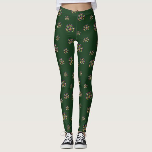 Masque de Mardi Gras Leggings (Devant)